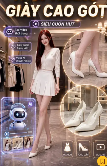 Mẫu làm video - Tạo video thời trang giày cao gót